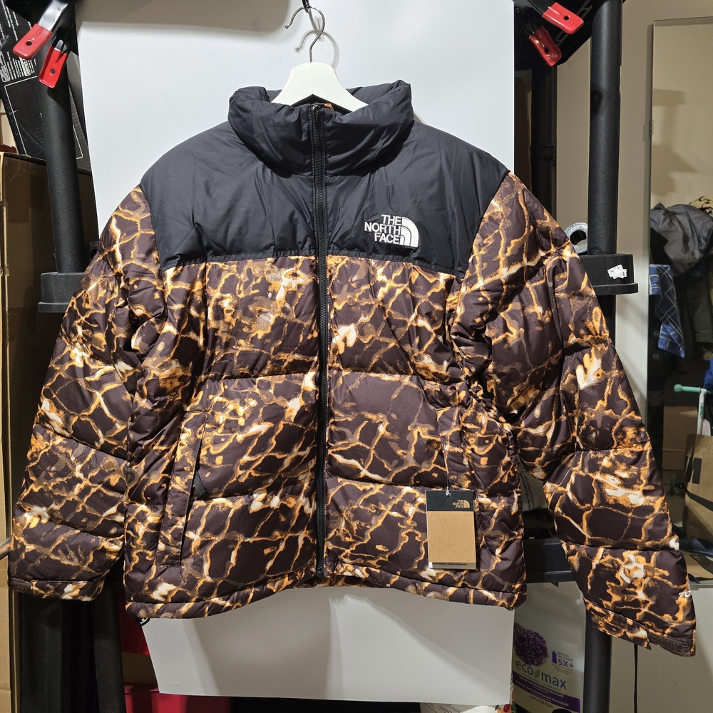 The North Face Black and Brown Puffer Jacket Men Sz M